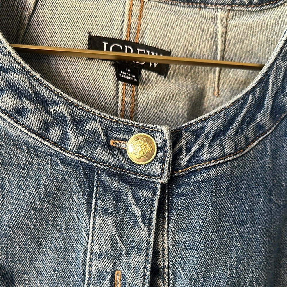 J. Crew Blue Denim Button-Up Jacket - Picture 3 of 4